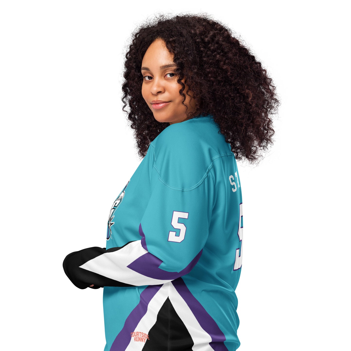 Dawn Staley Teal Charlotte Sting Hockey Shirzee