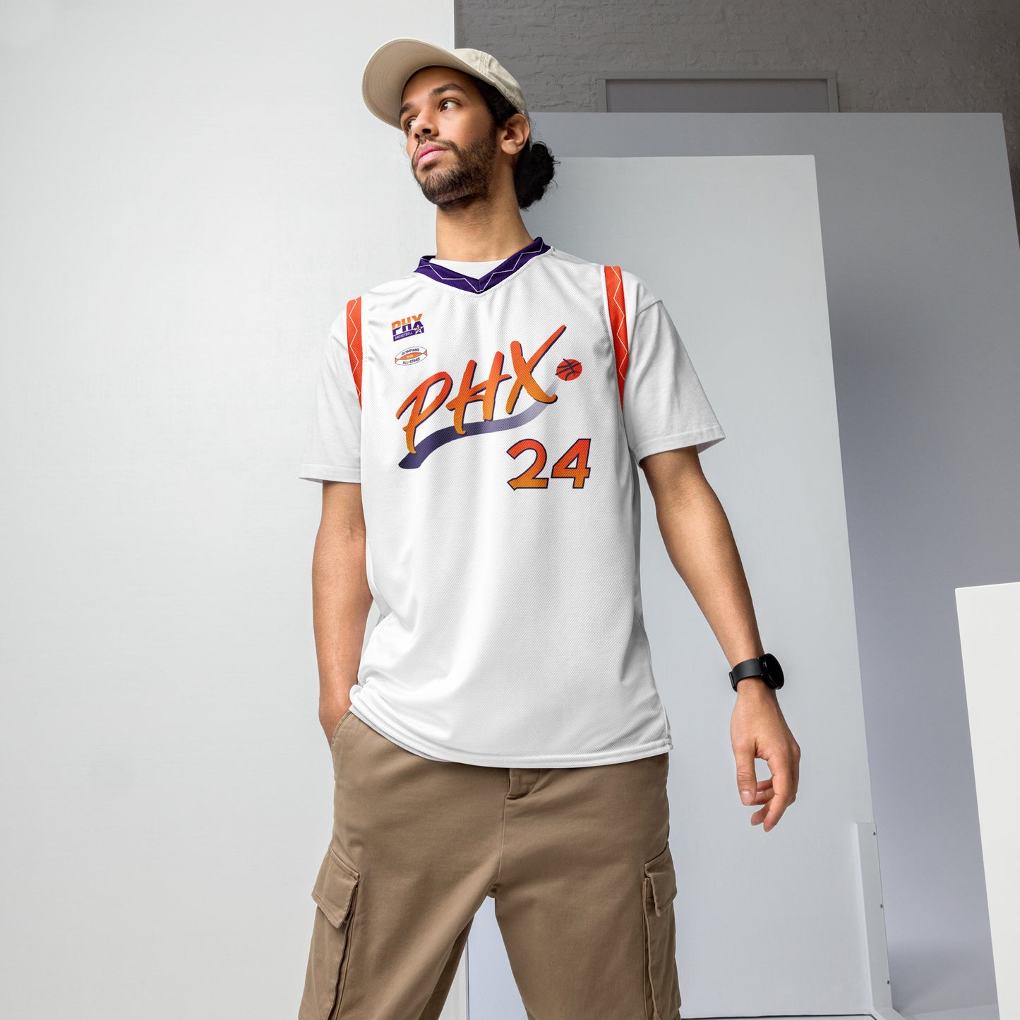 PHX All-Star vs Olympians White Basketball Jersey